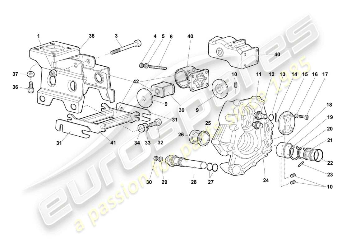 lamborghini murcielago coupe (2002) diagrama de piezas de la bomba de aceite