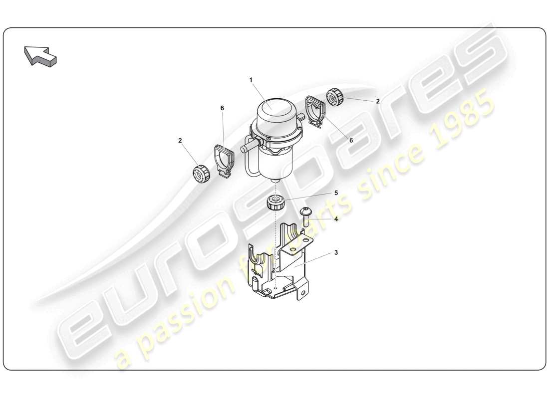 lamborghini super trofeo (2009-2014) brake system diagrama de piezas