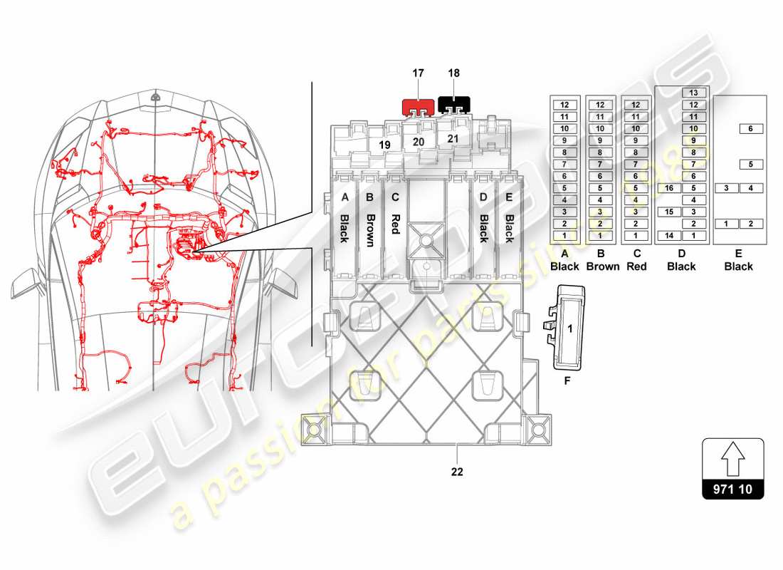 lamborghini centenario coupe (2017) fusibles diagrama de piezas