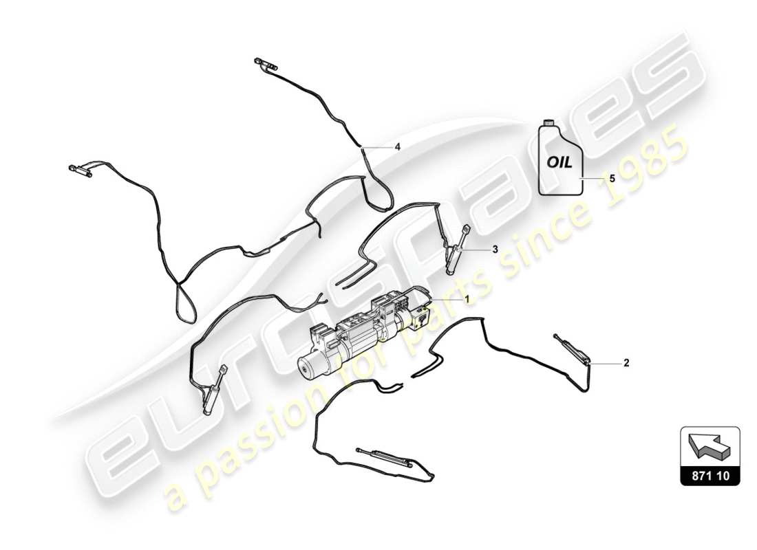 lamborghini lp610-4 spyder (2018) techo diagrama de piezas