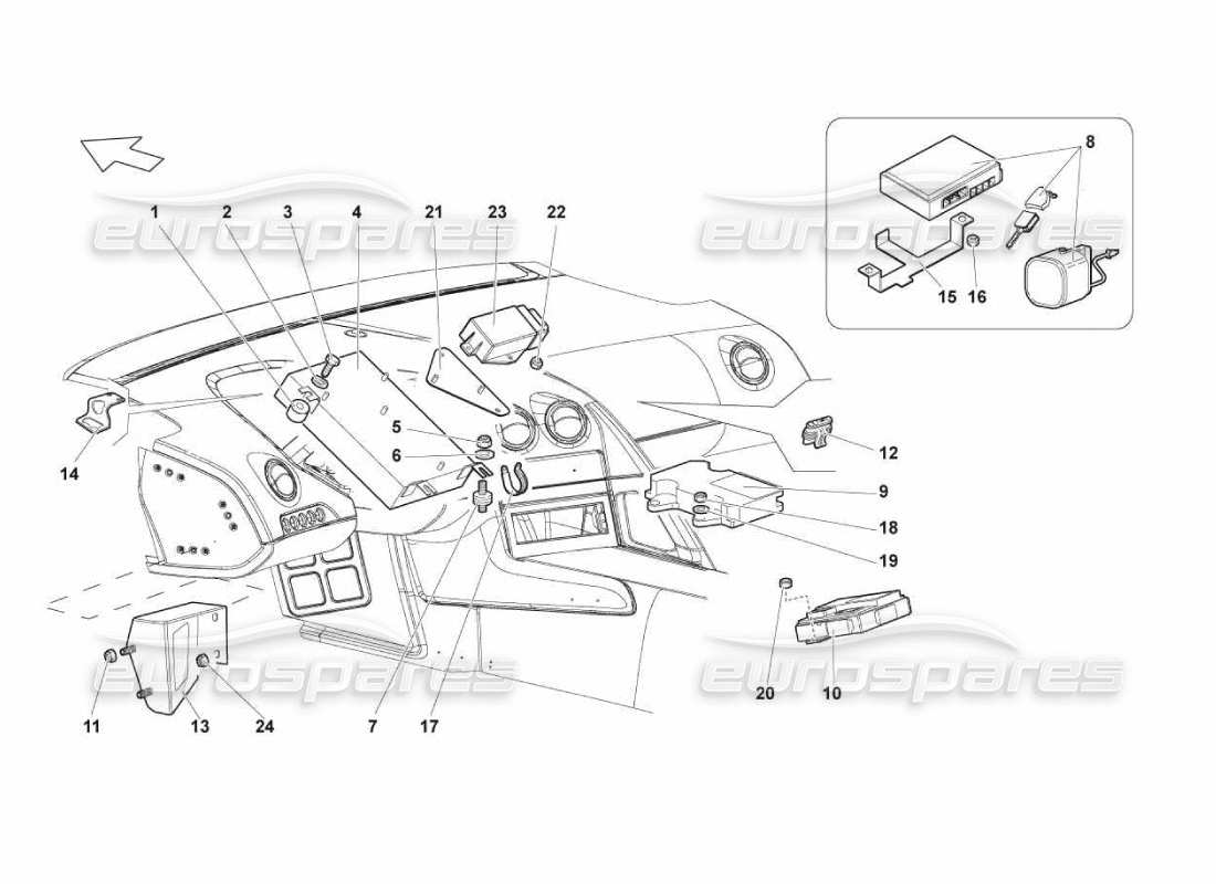 lamborghini murcielago lp670 sistema eléctrico diagrama de piezas