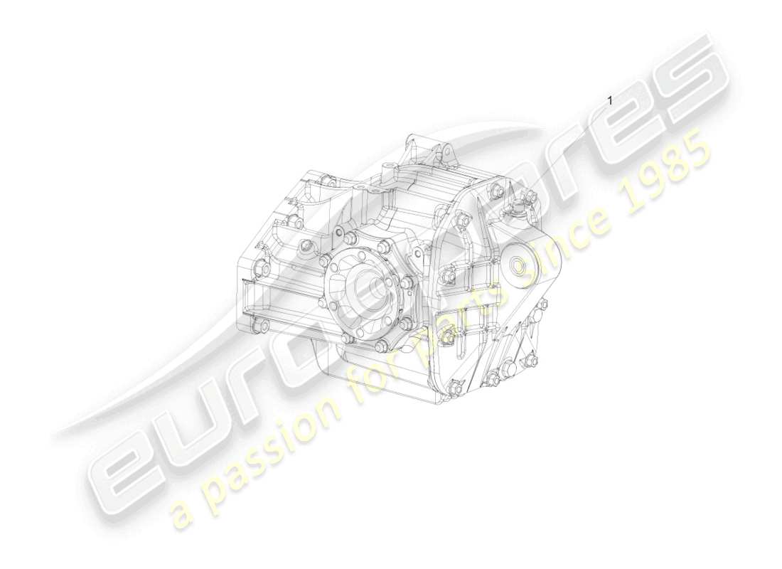 lamborghini murcielago coupe (2003) transmisión final, trasera completa diagrama de piezas