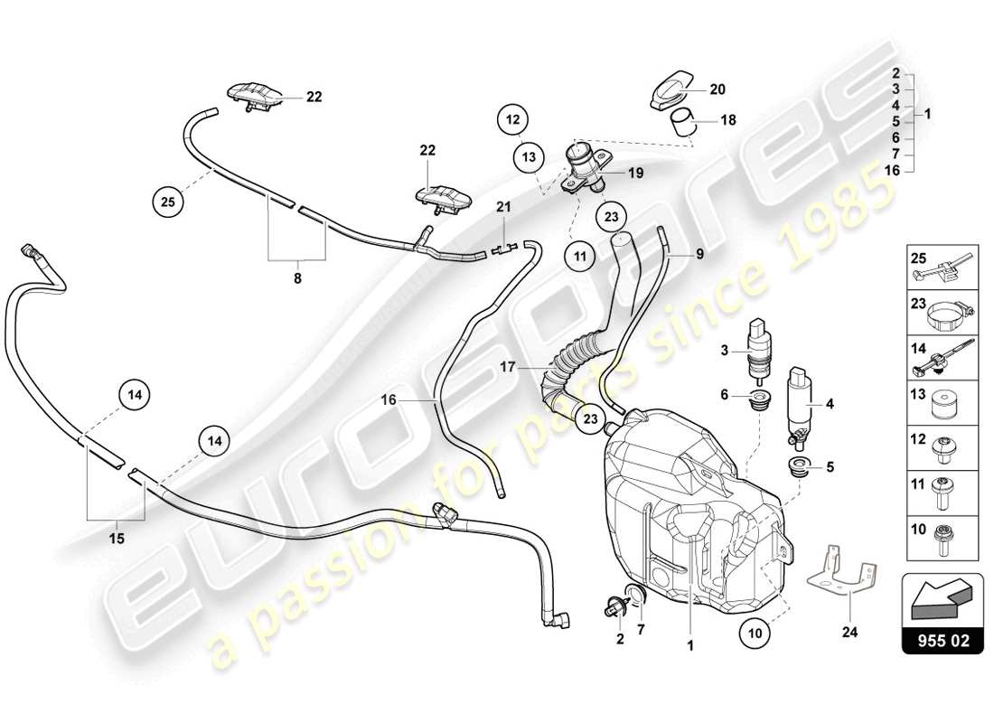 lamborghini lp720-4 coupe 50 (2014) sistema arandela diagrama de piezas