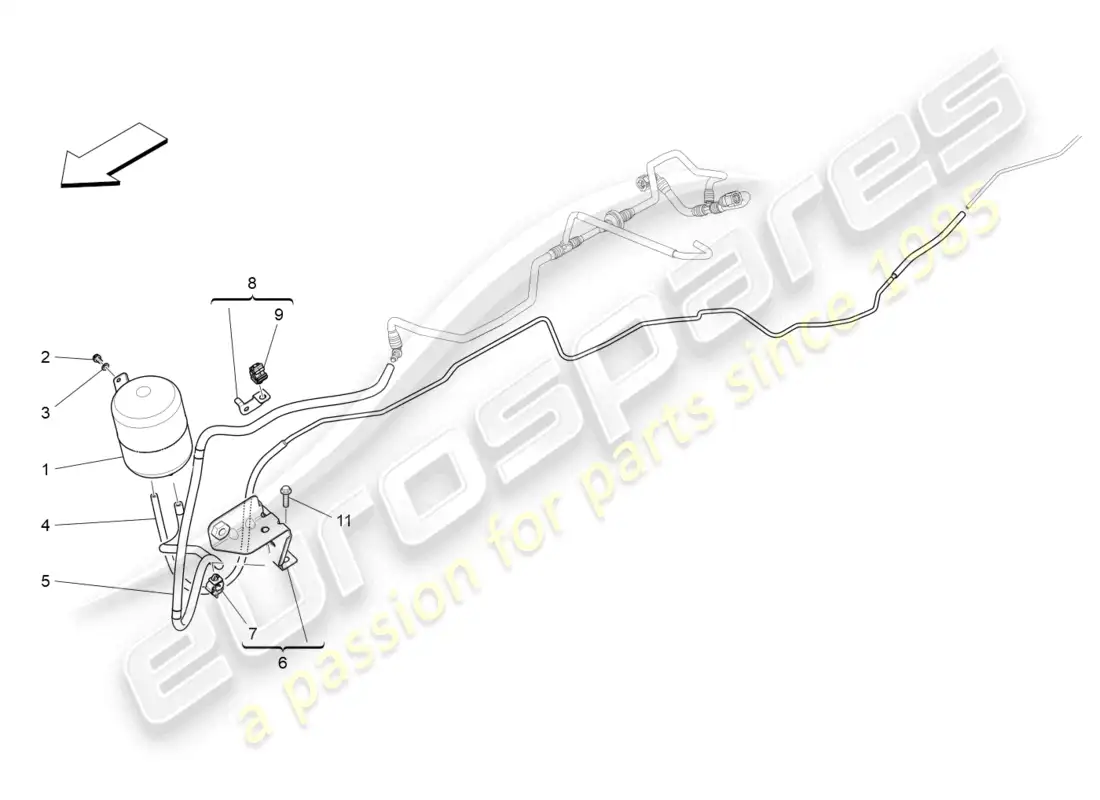 maserati ghibli (2015) sistema de aire adicional diagrama de piezas