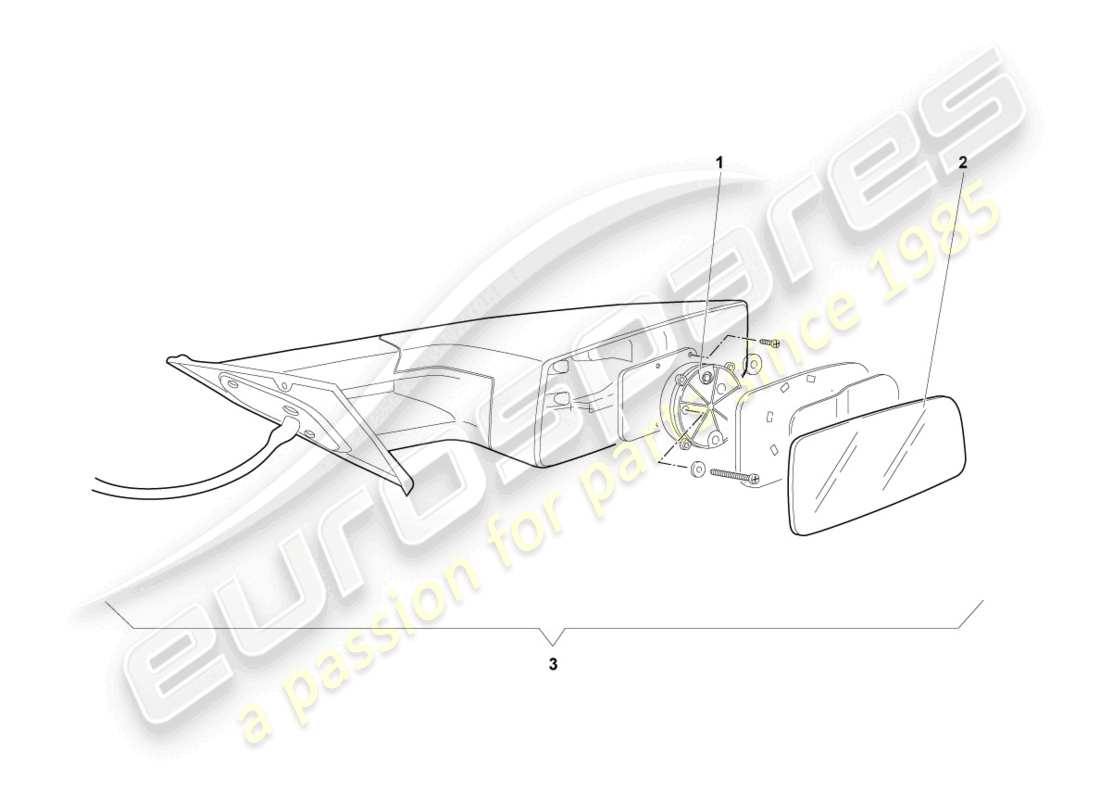 lamborghini murcielago coupe (2004) espejo exterior diagrama de piezas