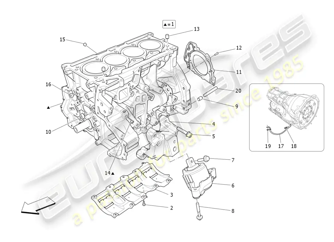 maserati ghibli fragment (2022) crankcase diagrama de piezas