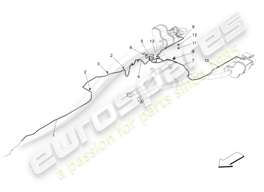 maserati ghibli (2015) sistema de aire adicional diagrama de piezas