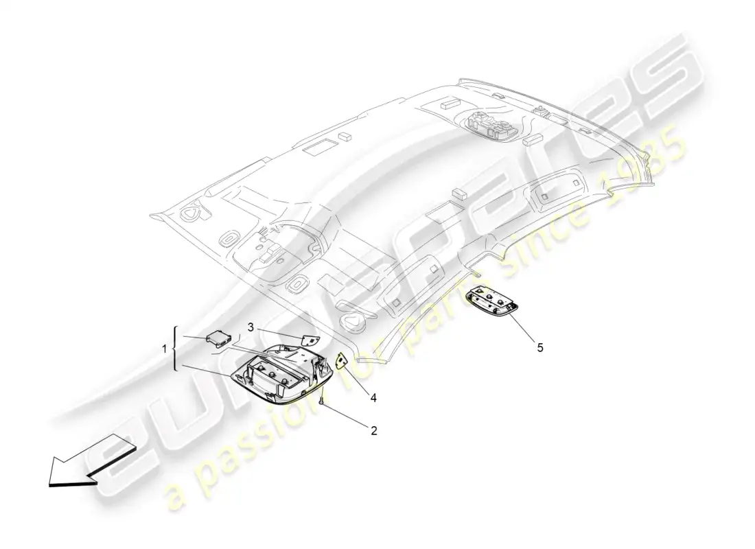maserati ghibli (2018) dispositivos internos del vehículo diagrama de piezas