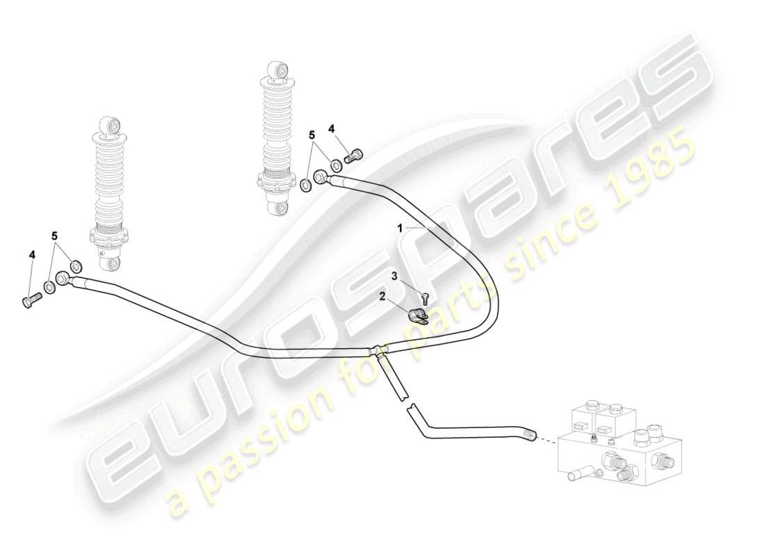 lamborghini murcielago coupe (2002) chasis (sistema autonivelante) delantero diagrama de pieza