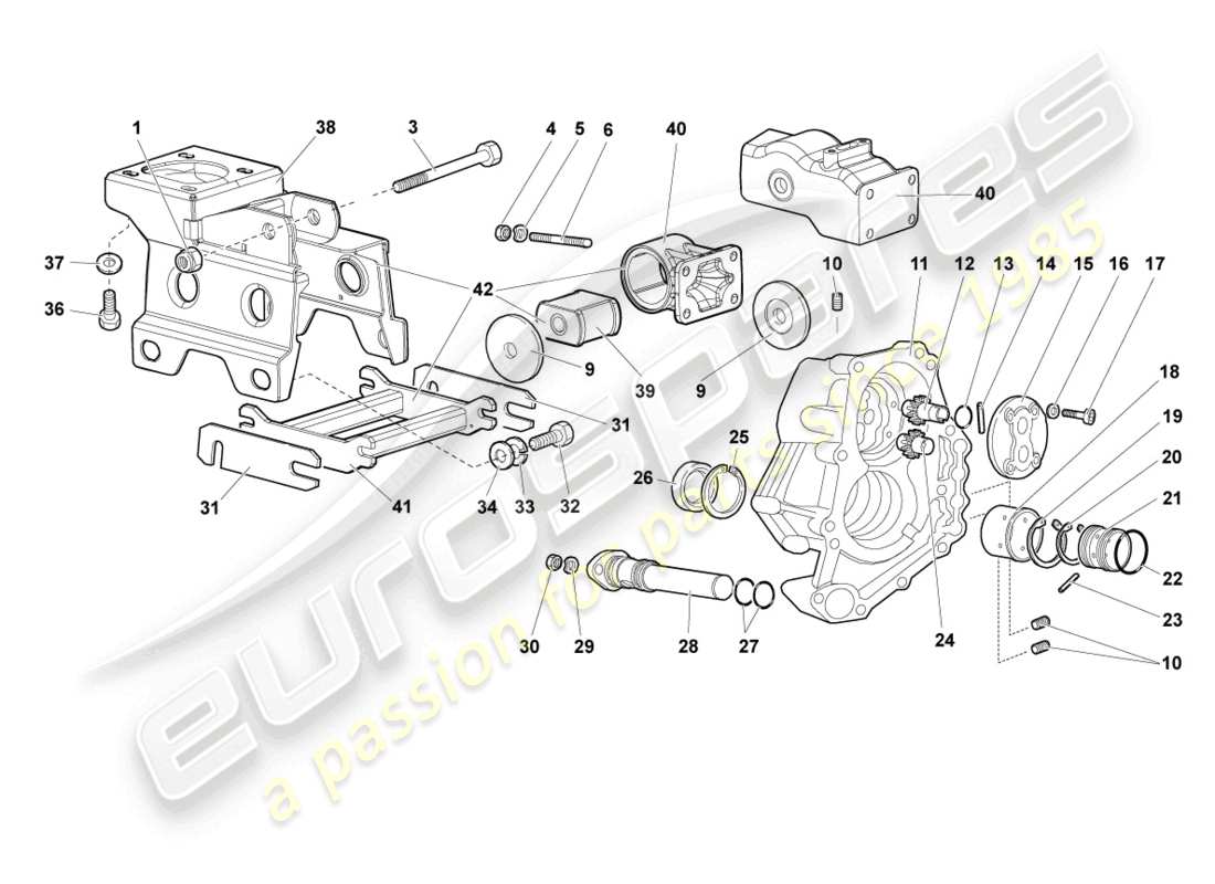 lamborghini murcielago coupe (2003) diagrama de piezas de la bomba de aceite