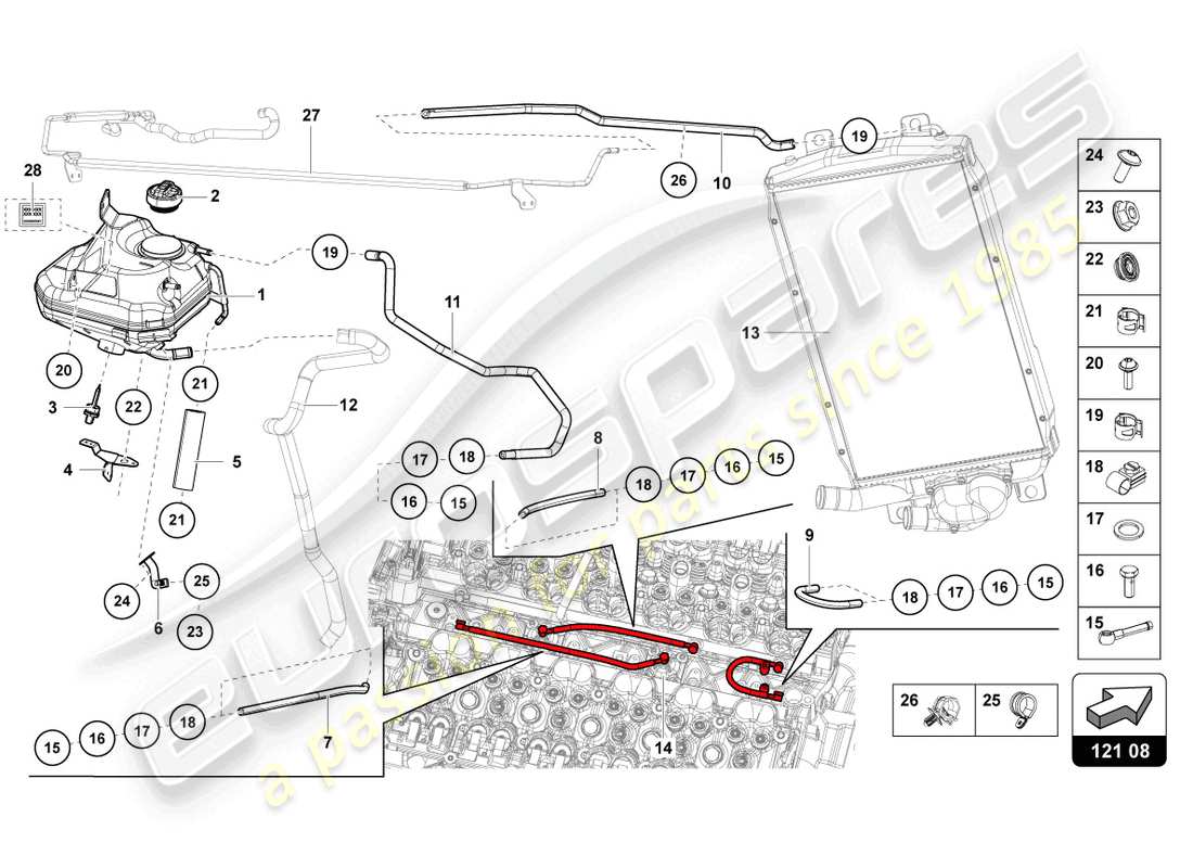 un diagrama de piezas del catálogo de piezas lamborghini lp750-4 sv coupe (2016)