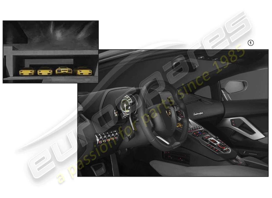 un diagrama de piezas del catálogo de piezas lamborghini aventador accessories