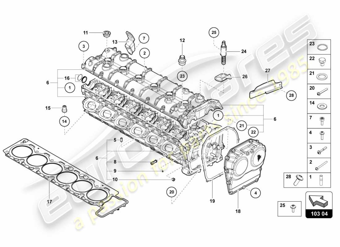 diagrama de pieza que contiene el número de pieza 07m103148c