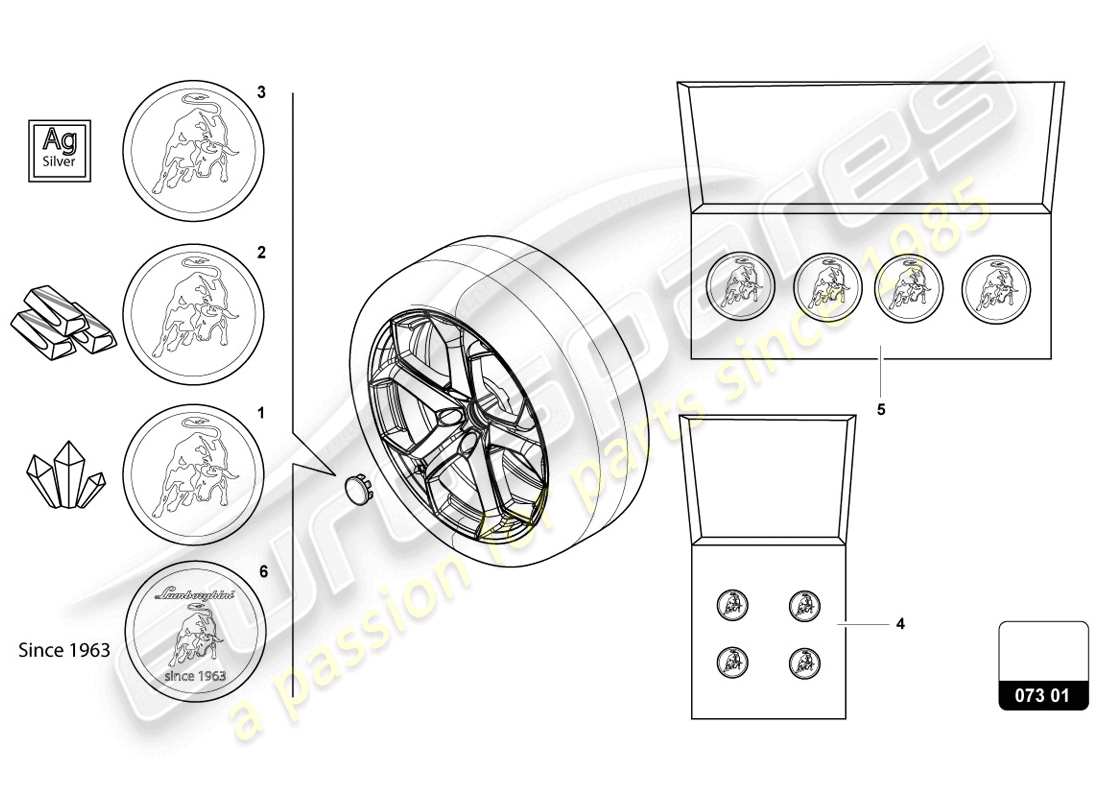 lamborghini urus (accessories) diagrama de piezas de la tapa de grasa