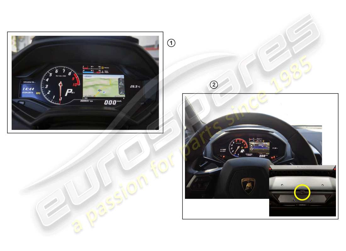 lamborghini huracan lp600-4 zhong coupe (accessories) kit de retrofit para navegación dinámica diagrama de piezas