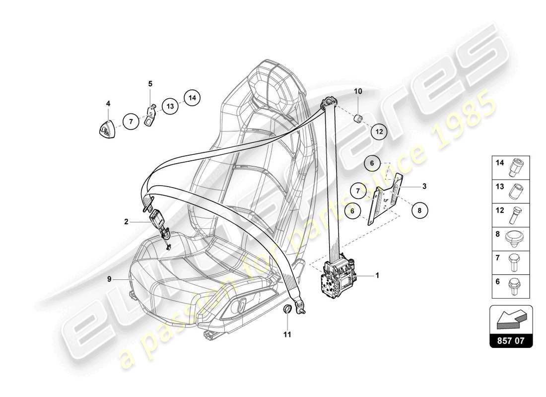 lamborghini 2016 (lp700-4 roadster) 3 diagrama de piezas