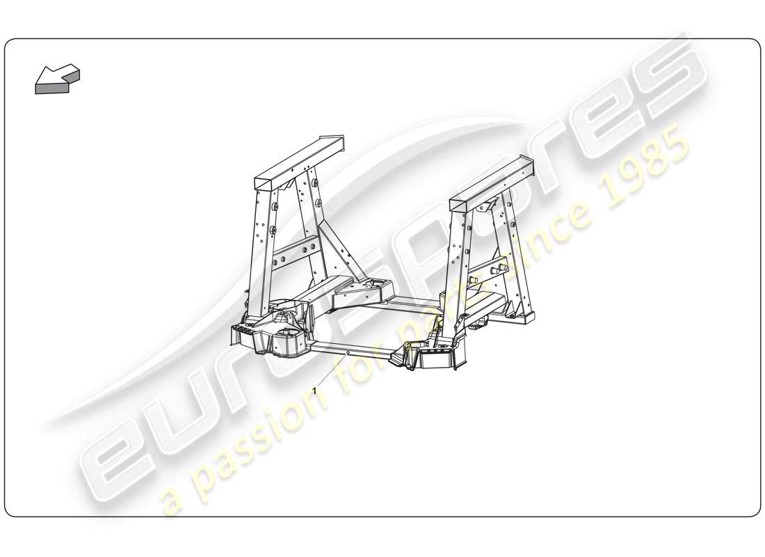 lamborghini super trofeo (2009-2014) elemento del chasis diagrama de piezas