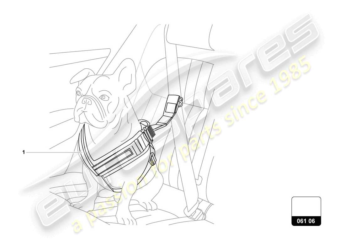 lamborghini urus (accessories) seat belts in passenger compartment part diagram