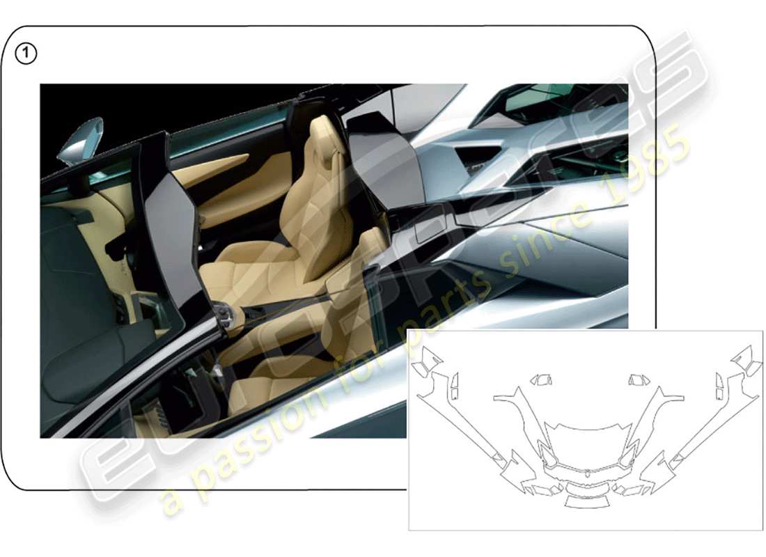 lamborghini lp770-4 svj coupe (accessories) diagrama de piezas del cojín de impacto