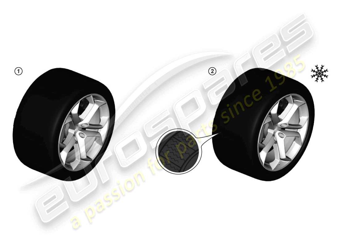 lamborghini huracan lp600-4 zhong coupe (accessories) 1 diagrama de piezas del set neumáticos
