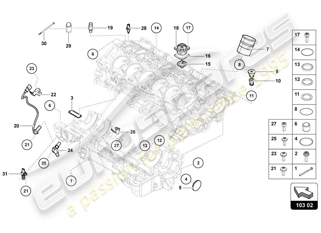 lamborghini lp720-4 coupe 50 (2014) cárter de aceite diagrama de piezas