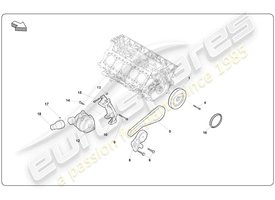 lamborghini super trofeo (2009-2014) alternador diagrama de piezas