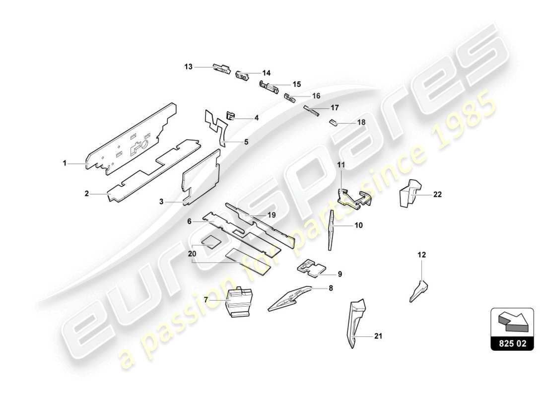 lamborghini 2019 (lp610-4 coupe) diagrama de piezas de amortiguación