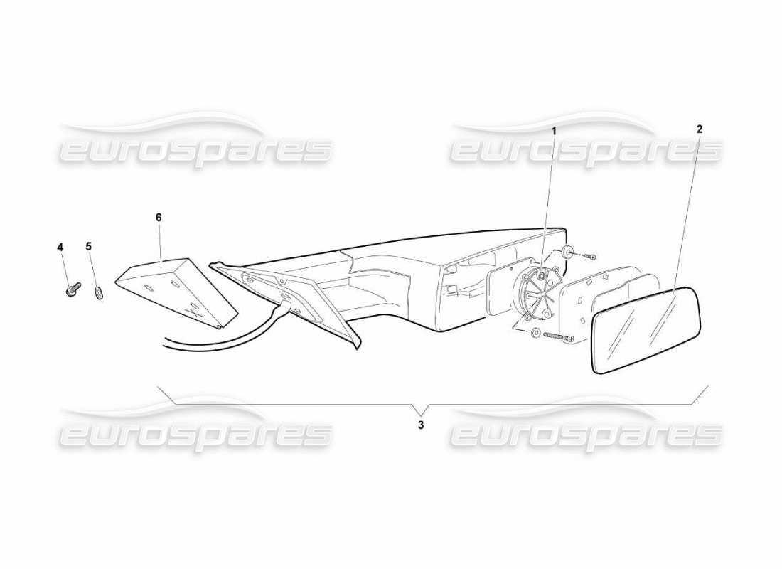 lamborghini murcielago lp670 espejos retrovisores externos diagrama de piezas