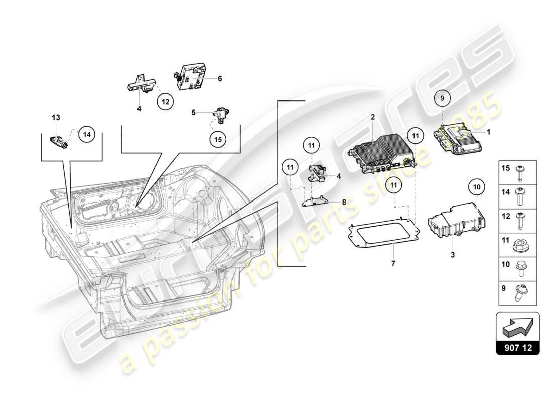 lamborghini centenario coupe (2017) electricidad diagrama de piezas