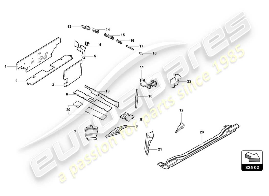lamborghini 2017 (lp610-4 spyder) diagrama de piezas de amortiguación