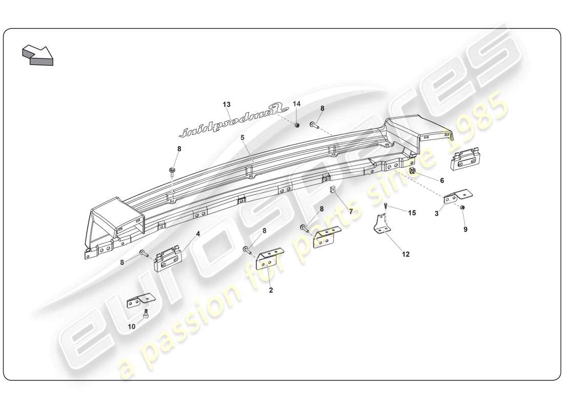 lamborghini super trofeo (2009-2014) diagrama de partes del cuerpo