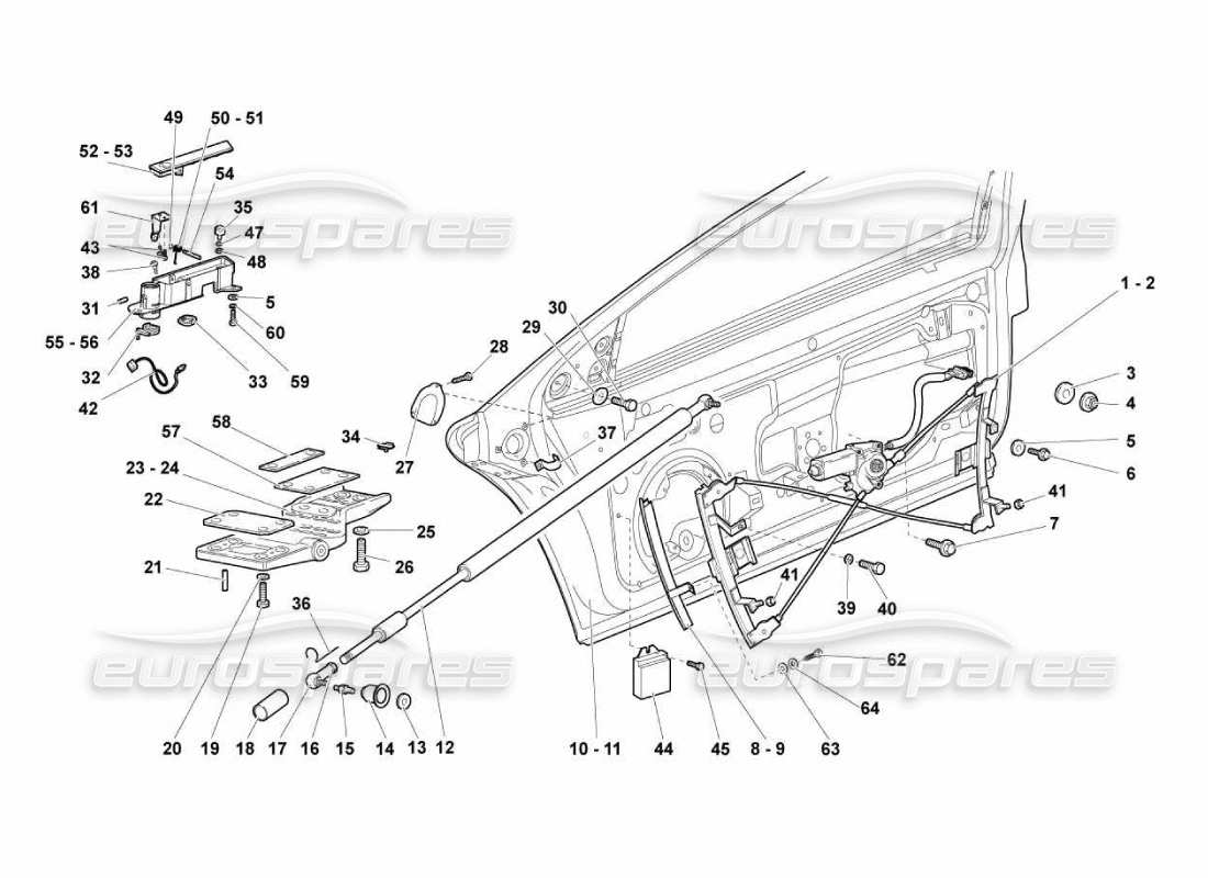 lamborghini murcielago lp670 puertas diagrama de piezas