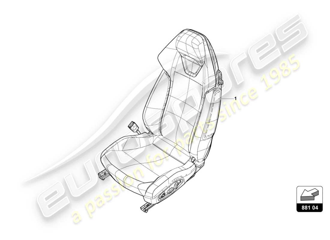 lamborghini 2015 (lp610-4 coupe) diagrama de piezas de seat
