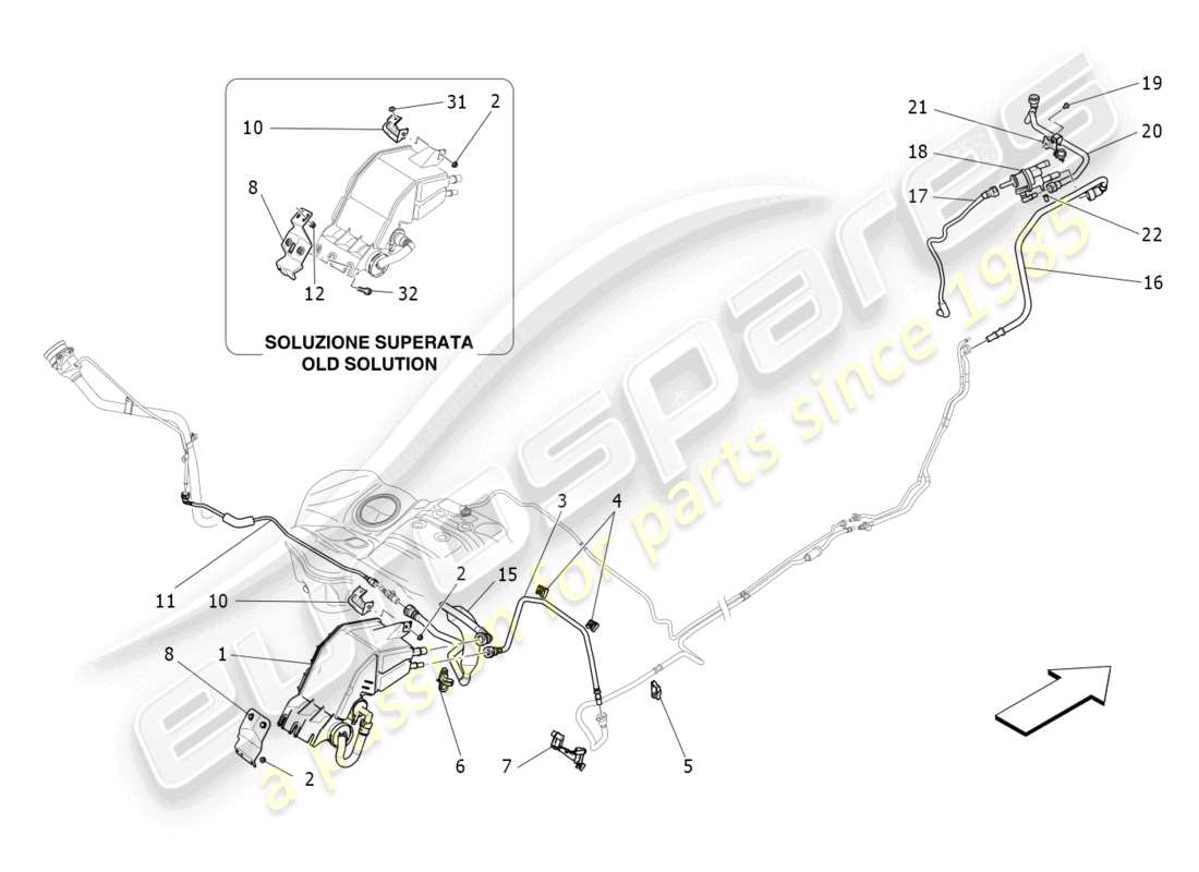 diagrama de pieza que contiene el número de pieza 675000981