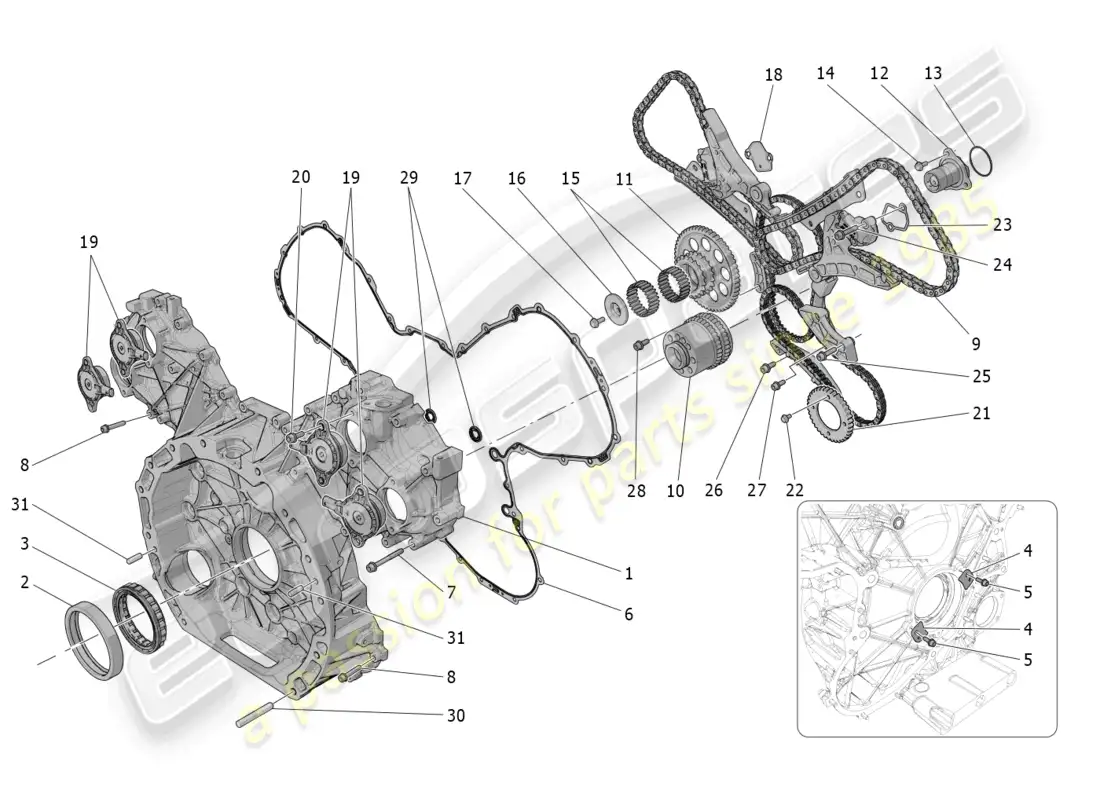 maserati mc20 (2023) momento diagrama de piezas