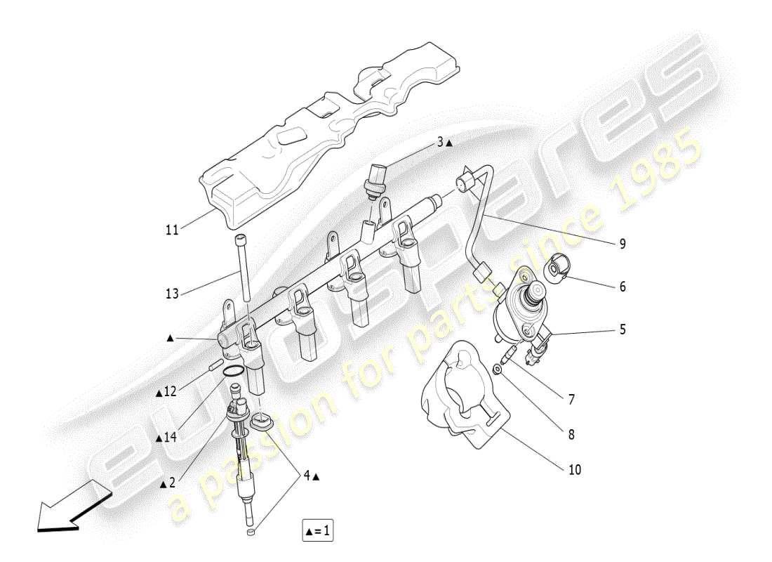 maserati ghibli (2021) diagrama de piezas de bombas de combustible y líneas de conexión