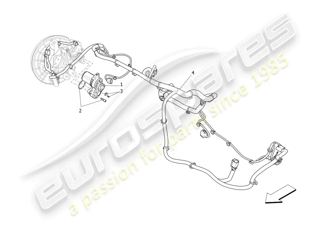 maserati levante (2018) parking brake diagrama de piezas