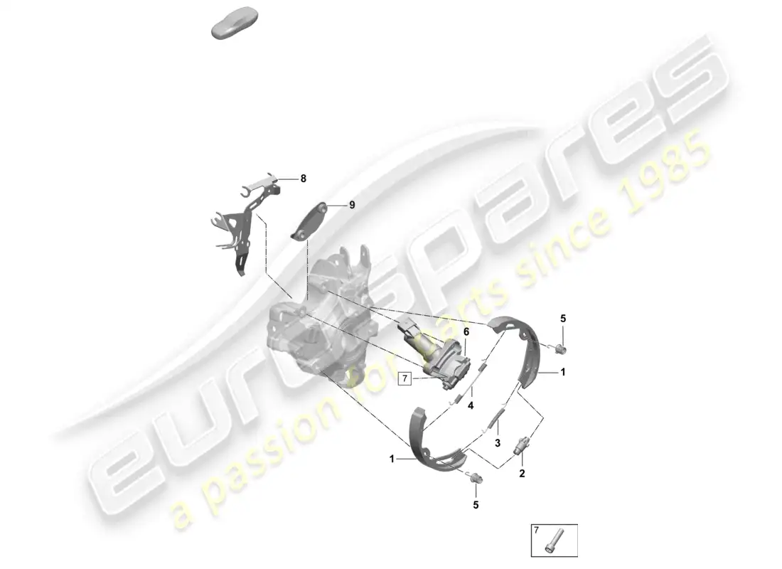 porsche 2026 (taycan 9j1-2) parking brake diagrama de piezas