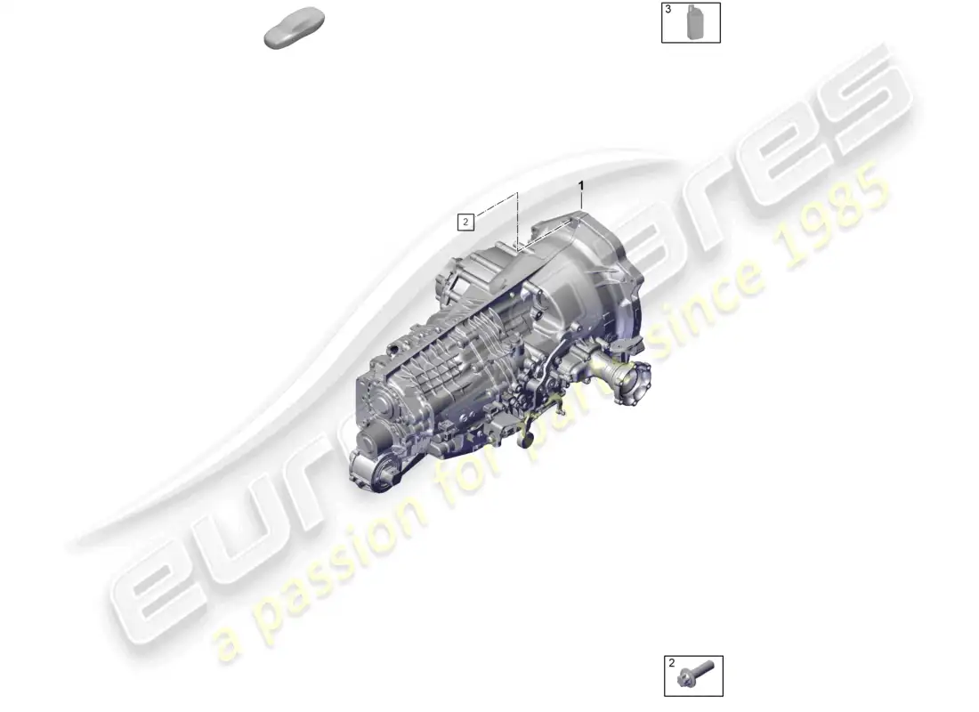 porsche 2021 (992-1 gt3/rs/st) caja de cambios manual líquido de transmisión diagrama de piezas