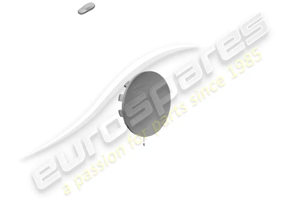 porsche 2025 (taycan 9j1-2) tapacubos emblema monocromático diagrama de piezas