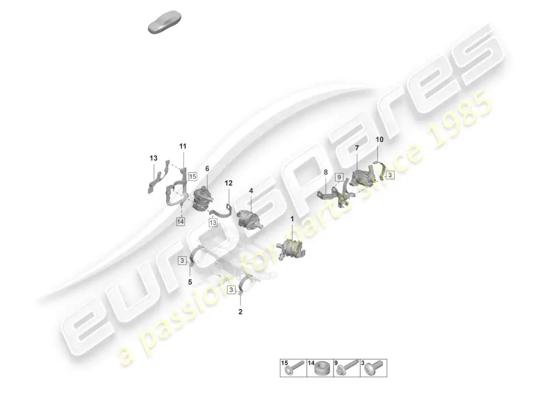 porsche 2022 (taycan 9j1-1) bomba de refrigerante d >>- mj 2020 diagrama de piezas