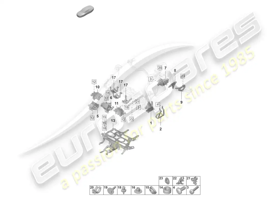 porsche 2022 (taycan 9j1-1) electroválvula para circuito de refrigerante d >>- mj 2020 diagrama de piezas