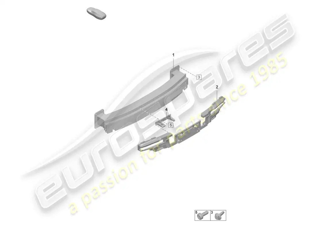 porsche 2023 (taycan 9j1-1) portador de parachoques trasero diagrama de piezas