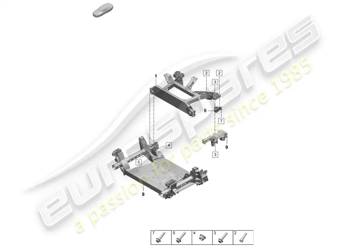 porsche 2026 (taycan 9j1-2) marco diagrama de piezas