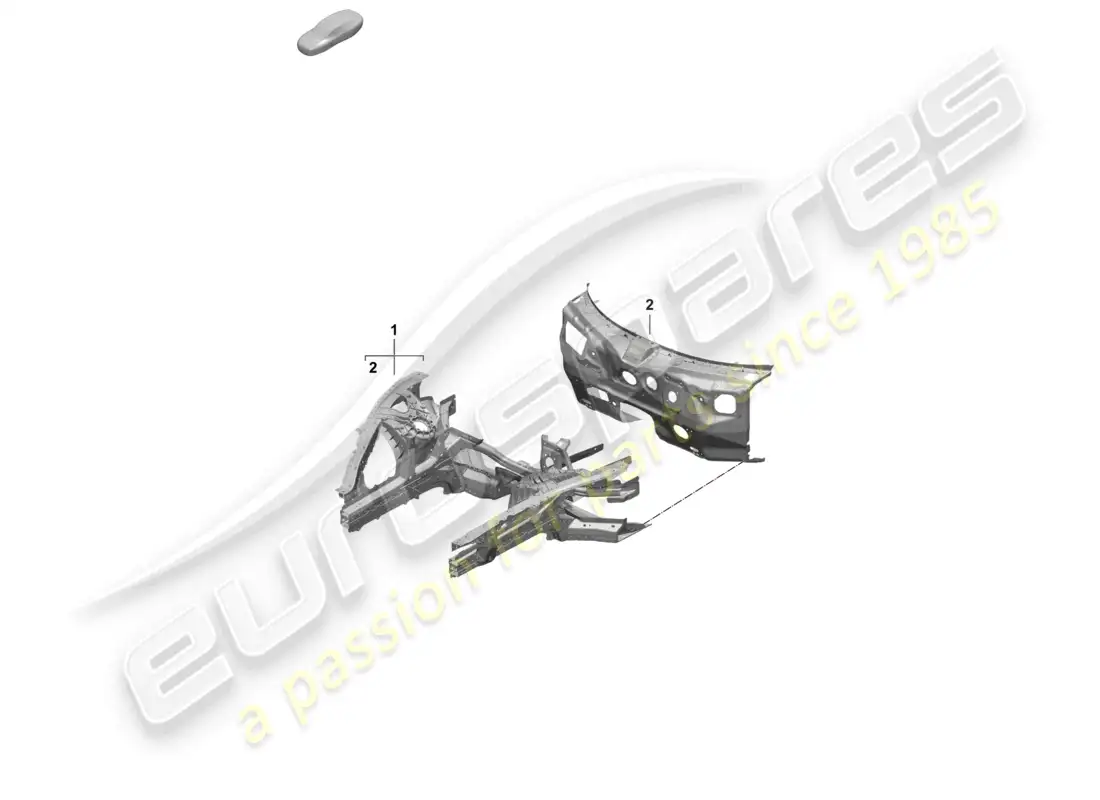 porsche 2025 (taycan 9j1-2) cortafuegos de interfaz diagrama de piezas