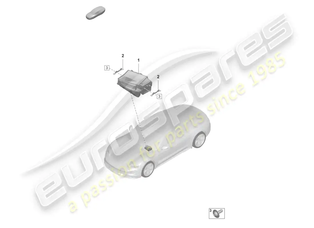 porsche 2021 (taycan 9j1-1) diagrama de piezas de la pantalla de visualización frontal