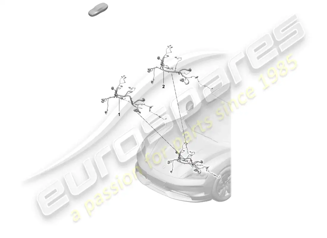 porsche 2025 (taycan 9j1-2) arnés de cables para caja de cambios delantera juego de cables para servotronic diagrama de piezas
