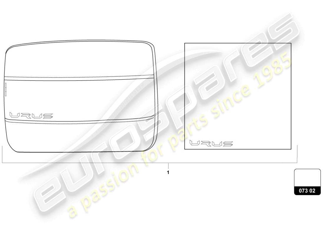 lamborghini urus (accessories) paquete de accesorios confort diagrama de piezas