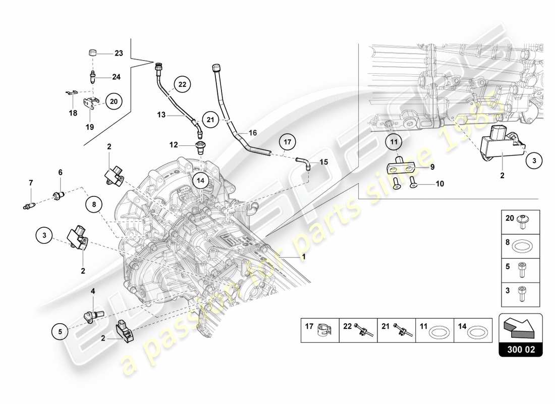 lamborghini centenario coupe (2017) sensores diagrama de piezas