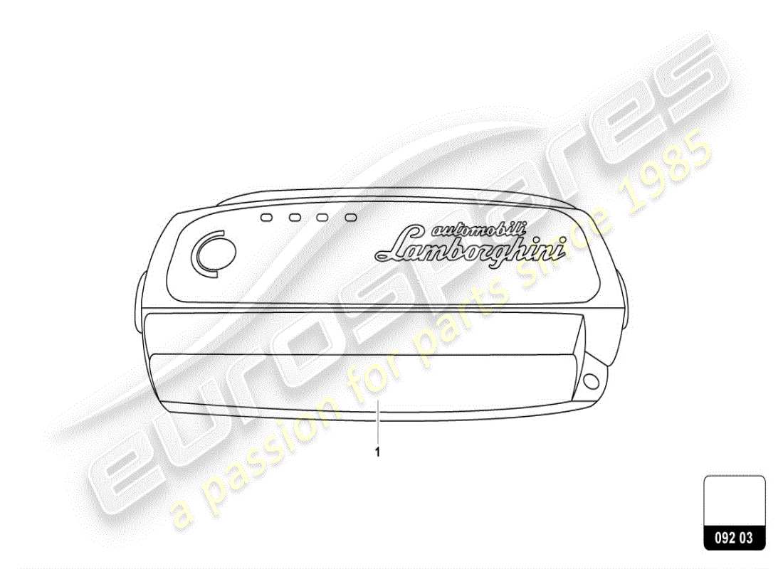 lamborghini urus (accessories) diagrama de piezas del cargador de batería